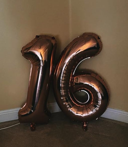 Dark Brown Number 1 Balloon 40 inch, 1st Birthday Party Balloons Decorations | - Image 6