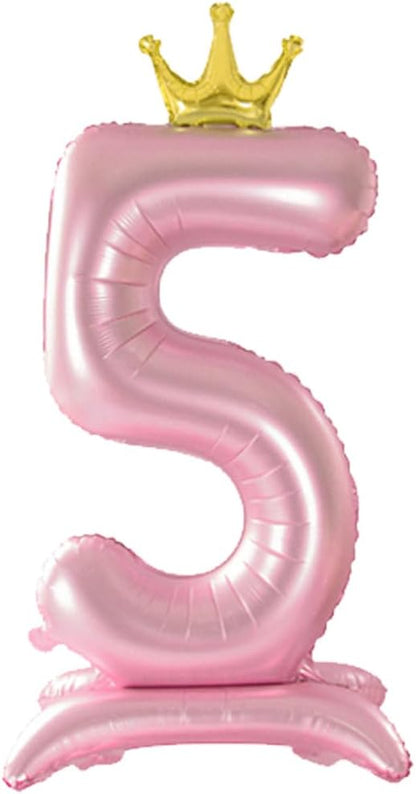 42 Inch Pink Foil Number 5 Balloon, 5th Pink Birthday Decorations | Giant by Alainzeo