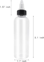 4 Pcs Dispensing Bottles, 5oz Plastic Boston Squeeze Bottles with Twist Top Cap