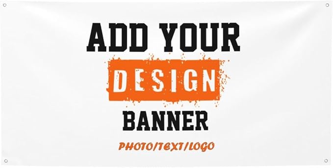 Custom Banners and Signs 2'x4' Customize Personalized Photo Text Logo | - Image 2
