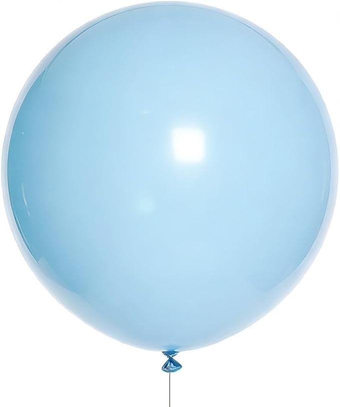 Pastel Blue Latex Party Balloons 10 Pack 36 inch Round Light Blue Balloons by BOMSI