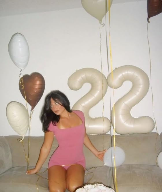 40 Inch Big Cream White Number 22 Balloon Birthday Decoration, Numbers 22 - Image 5