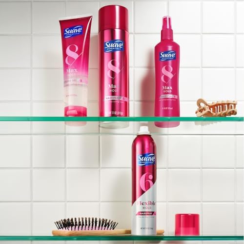 Suave+ Hairspray, Max Hold Bundle – Scented + Unscented Hairspray, 11 Oz Ea (4 Piece Set)