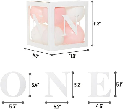 HUAXI White One Boxes for 1st Birthday, One Balloon Box - Image 4