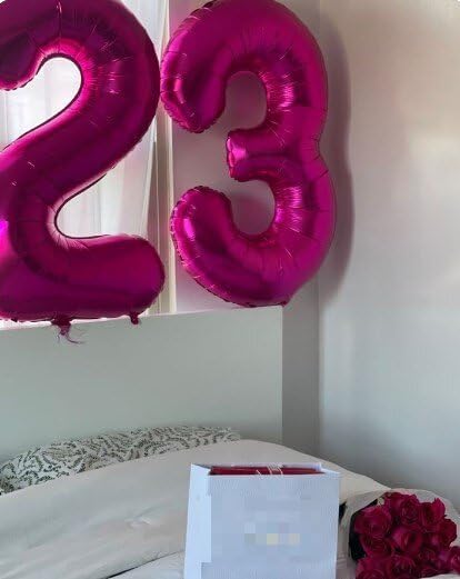 Hot Pink Number 3 Balloon 40 inch, Balloon numbers party supplies, deco photo - Image 5
