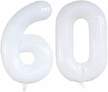 Number 60 Balloons for 60th Birthday Party Decorations, 42 Inch Jumbo Foil by GOER