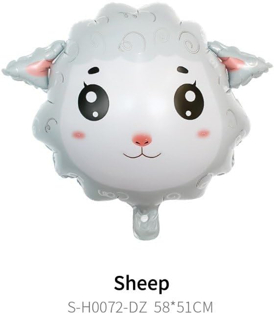 5pcs Farm Animal Balloons Sheep Cow Pig Chicken Duck Foil Balloons - Image 4