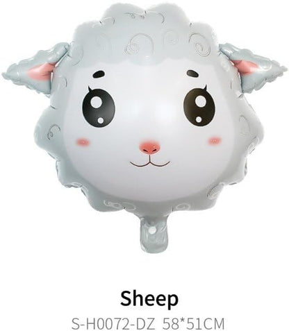 5pcs Farm Animal Balloons Sheep Cow Pig Chicken Duck Foil Balloons - Image 4