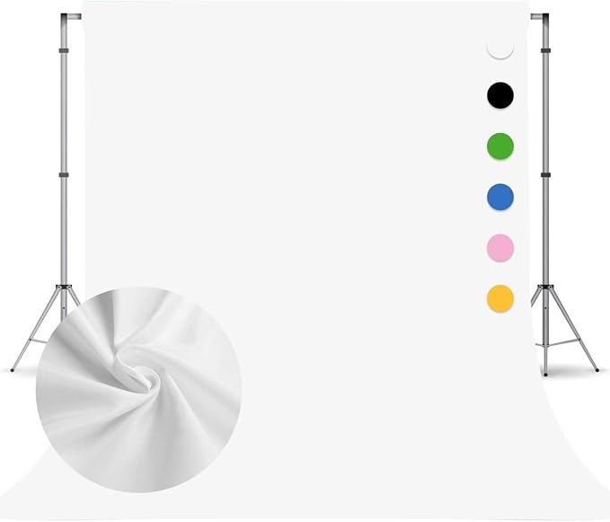 White Photography Backdrop for Photoshoot, Fabric 8x10ft | Versatile Studio by TERSUM