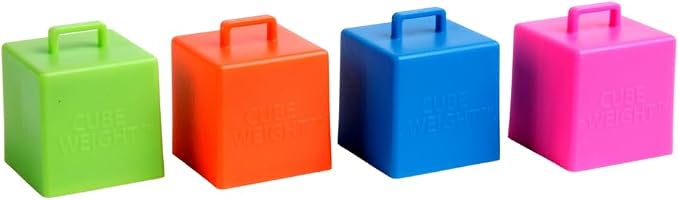 Creative Balloons™ Cube Weight – 65 g Neon Assorted Balloon Weights by CreativeBalloonsManufacturing