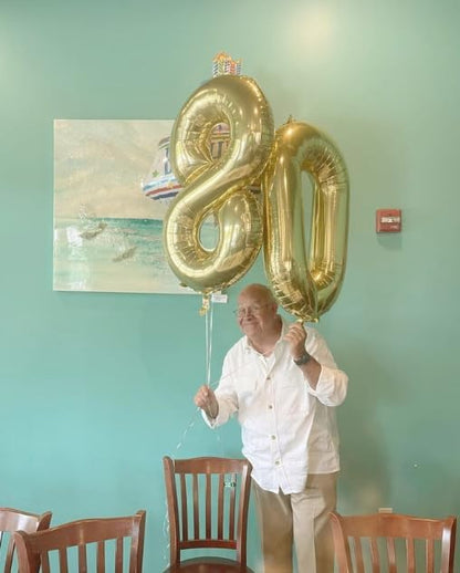 Light Gold Number 0 Balloon 40 inch, Balloon numbers party supplies, deco photo - Image 7