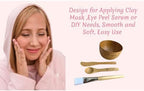 Face Mask Mixing Bowl Set Bamboo,4 Pack Diy Facial Tools For Skin Care,Facemask Mixing Tool Kit With Facial Mask Bowl,Spatula,Spoon,Brush Applicator,Facial Esthetician Supplies