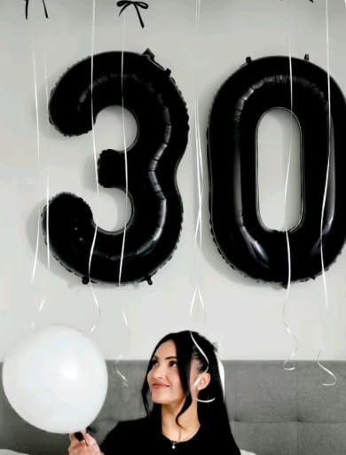 Black Number 8 Balloon 40 inch, Balloon numbers party supplies, deco photo shoot - Image 3