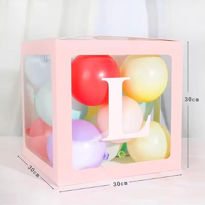 Baby Shower Boxes Party Decorations – 4 pcs Pink Transparent Balloon Boxes – - Image 5