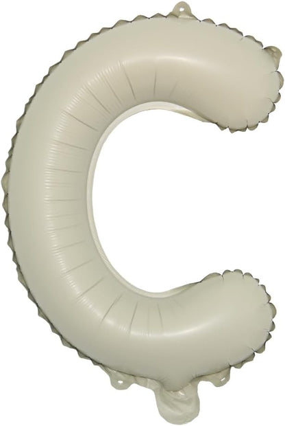 16 inch Cream Letter A to Z Alphabet Number 0-9 Foil Balloons Letter Birthday by RUIANSI