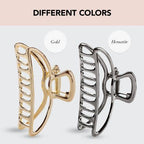 Kitsch Metal Hair Clips for Women - Durable & Elegant Metal Claw Clips, Perfect for Everyday Use & Special Occasions - Hematite | Ideal Gifts for Women, 1 Piece
