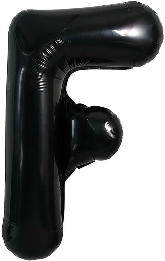 40 Inch Black Letter F Foil Balloon | Large Jumbo, Wedding Birthday Party - Image 2