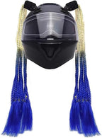 Vibrant Multi-Color Braided Helmet Decoration - Durable Silicone Suction Cups, Easy Install, DIY Styles