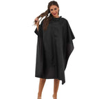 Black Barber Cape - Professional Nylon Waterproof Salon Cape, 59" x 47", 10 Pack