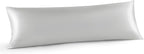 INFIIXSO Body Pillow Cover with Zipper, Luxury Mulberry Silk Body Pillow Case 20x54 Inches, Ultra Smooth and Soft Cooling Long Pillowcase, Gift for Women, Men(Light Grey)