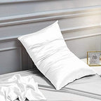 NTBAY Satin Body Pillowcase for Hair and Skin, Luxurious and Silky Pillow case with Envelope Closure, 20x54 Inches, White
