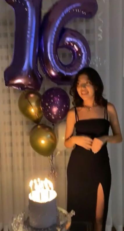 Purple Number 1 Balloon 40 inch, Balloon numbers party supplies, deco photo - Image 7