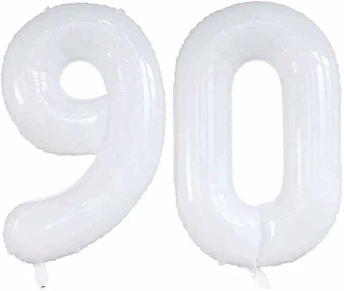 Number 90 Balloons for 90th Birthday Party Decorations, 42 Inch Jumbo Foil by GOER