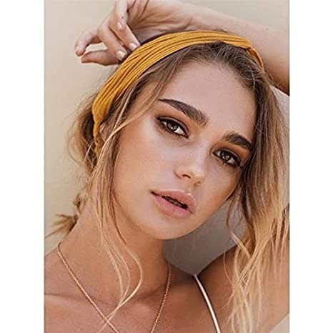 DRESHOW 10 Pack Boho Headbands for Women Vintage Cross Elastic Head Wrap Hair Accessories