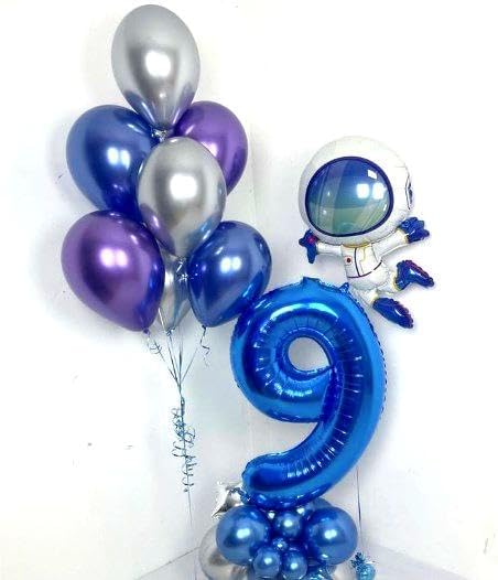 Navy Blue Number 9 Balloon 40 inch, 9th Birthday Party Balloons Decorations | - Image 6