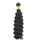 Human Hair Bundles Color 1B Deep Wave Bundles 20 Inch Double Weft Natural Black Deep Wave Bundle Hair Weave Niegmeag Brazilian Virgin Soft and Silky Remy Hair Extensions 100g