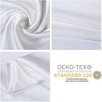 100% Mulberry Silk Pillowcases Set of 2 for Hair and Skin and Super Soft and Breathable Standard Size Nature Silk Pillowcases (Standard, White)