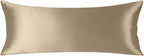 ZIMASILK 100% Pure Mulberry Silk Pillow Cases for Hair and Skin, Soft, Hypoallergenic & Smooth, Both Sides Grade 6A Silk, with Hidden Zipper, Gift for Women Men, 1pc (Body 20"x54", Taupe)