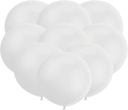 24pcs 18 Inch Big White Balloons Latex Round Balloons Giant White Balloon Jumbo by GuassLee