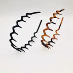 4Pcs Zigzag Headband Headband with Teeth Tooth for Women Girls Plastic Wavy Comb Zig Zag Black Plastic Tooth Hair Comb Hair Accessories