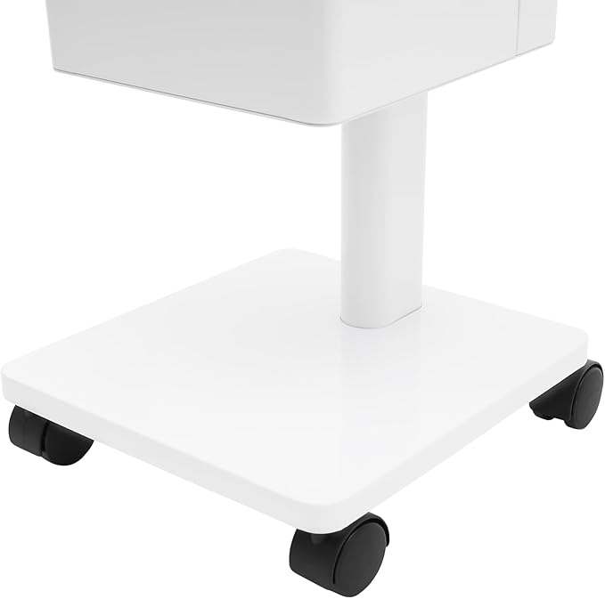 Professional Standing Hair Steamer, Nano Steam Hair Care Machine with Adjustable Time/Temp, Multifunctional Hair Care Equipment with Wheels for Salon & Home Use (White)
