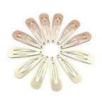 Dofash 12PCS Snap Hair Clips For Women-Non Slip & Metal Hair Barrettes, 5cm 2'' Small Clips For Thin & Fine Hair, Blonde + Light Brown