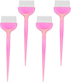Beaupretty 4PCS Hair Dye Brush Hair Color Brush Hair Tint Highlight Salon Barber Hair Coloring Applicator Kit Pink