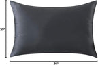 SLPBABY Silk Pillowcase for Hair and Skin with Hidden Zipper Print (King, Space Gray)