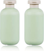 6.8oz Squeeze Bottles with Flip Cap, Refillable Plastic Travel Bottles for Creams, Lotion, Shampoo, Conditioner (2 Pcs)