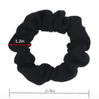 12pcs Cotton Hair Scrunchies Single Jersey Solid Color Ponytail Holders Elastic Hair Ties for Women Accessories (Purple)