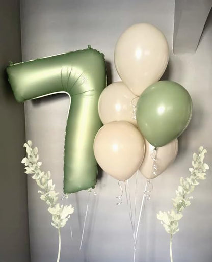 Oliver Green Number 7 Balloon 40 inch, Birthday Party Balloons Decorations | - Image 4