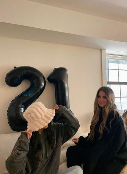 Black Number 1 Balloon 40 inch, Numbers 1 Birthday Balloons - Image 7