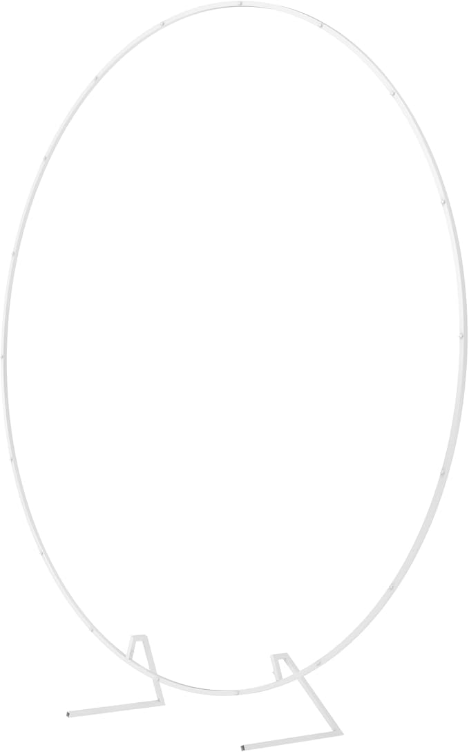 Round Backdrop Stand 7.2FT White Metal Circle Balloon Arch Frame | Metal Circle - Image 2