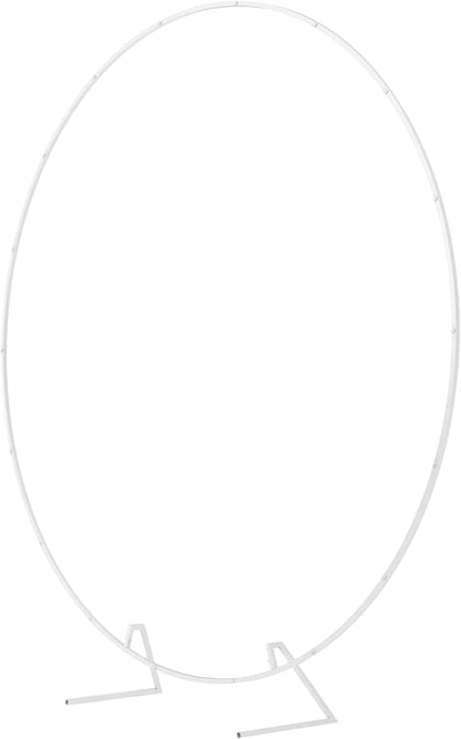 Round Backdrop Stand 7.2FT White Metal Circle Balloon Arch Frame | Metal Circle - Image 2