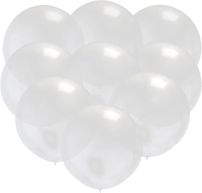 24pcs Clear Balloons 18 Inch Big Clear Balloons Latex Giant Balloon Jumbo Thick by GuassLee