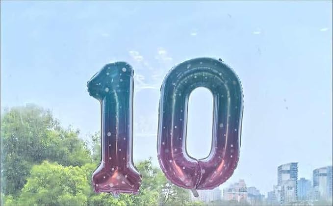 3 Balloon - Starry Sky Birthday Number Balloons, 40 Inch Party Decorations | - Image 8