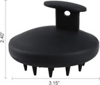 Silicone Scalp Massager Shampoo Brush Scrubber with Soft Bristles Exfoliator for Shower Dandruff Removal Wet Dry Hair Growth and Care Black