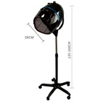 Black,A,Adjustable Hooded Floor Hair Bonnet Dryer, Machine Standing Steamer W/Wheels for Salon Home Sp Professional Hair Salon Equipment