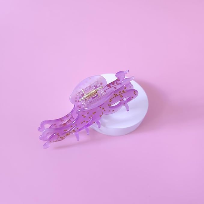 Octopus Claw Clip,Acetate Hair Clips,Small Claw Clips for Women,Pack of 2