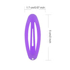 Hair Clips ECADY (100-Pack 20-Colors) Oval Non-Slip Snap Barrettes for Girls, Women, Kids - 2 Inch